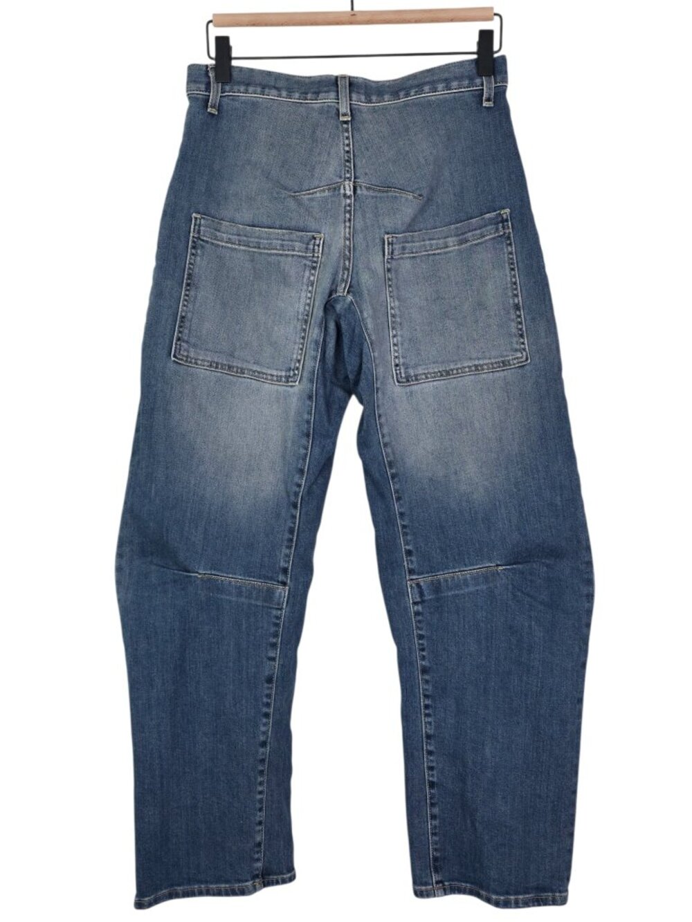 Nili Lotan Shon Jean Classic Wash Barrel Leg Denim Ankle Cropped Size 24 - Picture 7 of 10